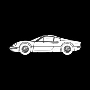 Dino 246 gt drawing