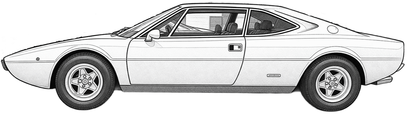 Drawing Dino 308 GT4