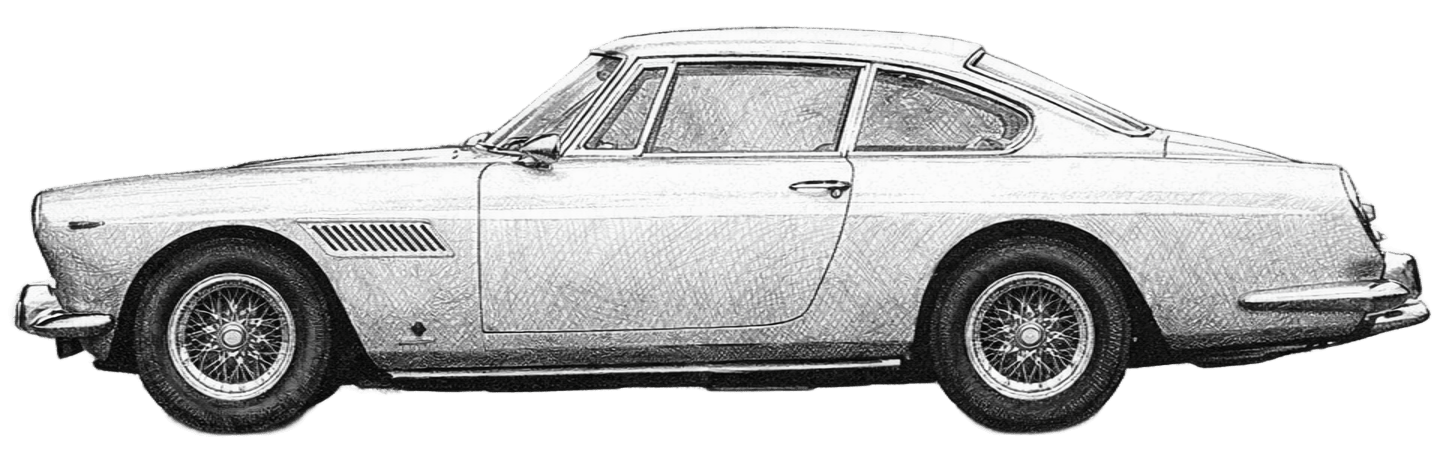 Drawing Ferrari 250 GTE 2+2