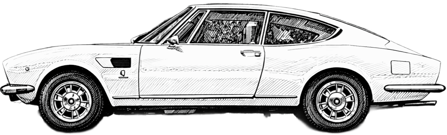 Drawing Fiat Dino 2000