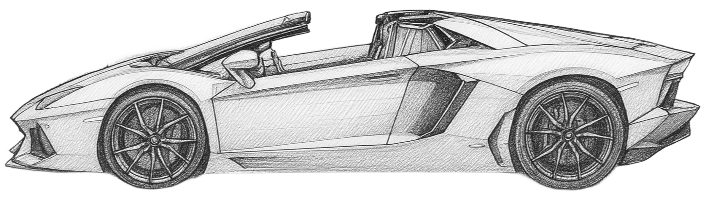 Drawing Lamborghini Aventador LP700-4