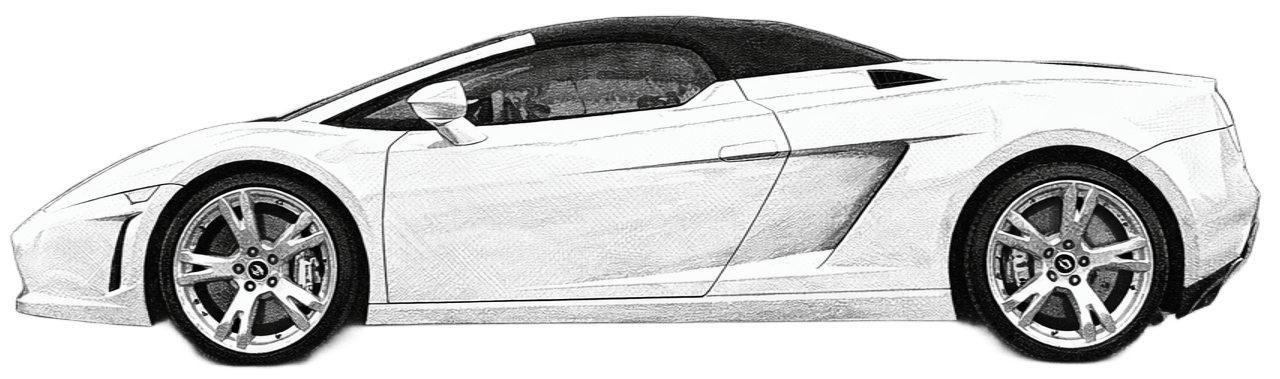 Drawing Lamborghini Gallardo LP500-4 Spyder