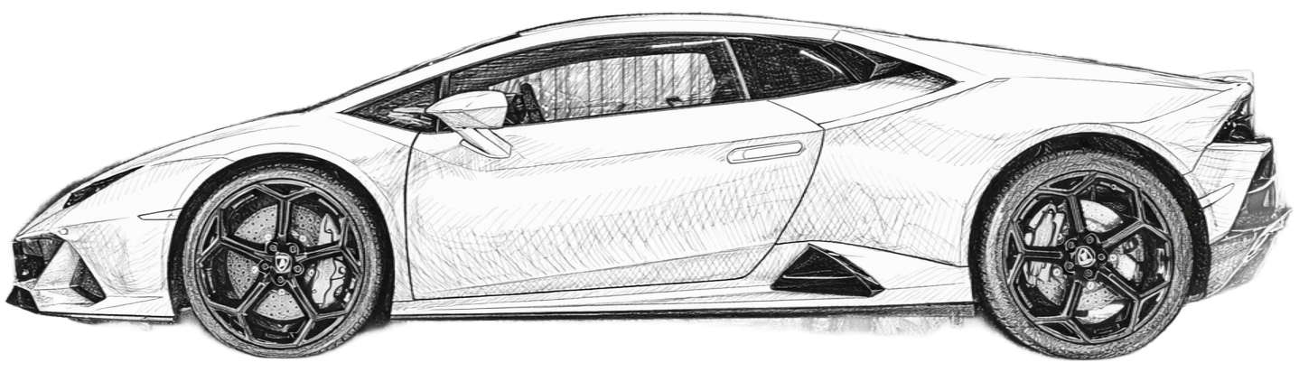 Drawing Lamborghini Huracan Evo