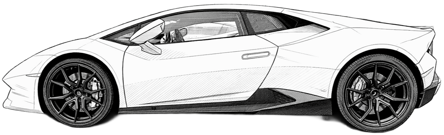 Drawing Lamborghini Huracán LP580-2