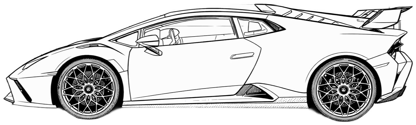 Drawing Lamborghini Huracan LP640-2 STO