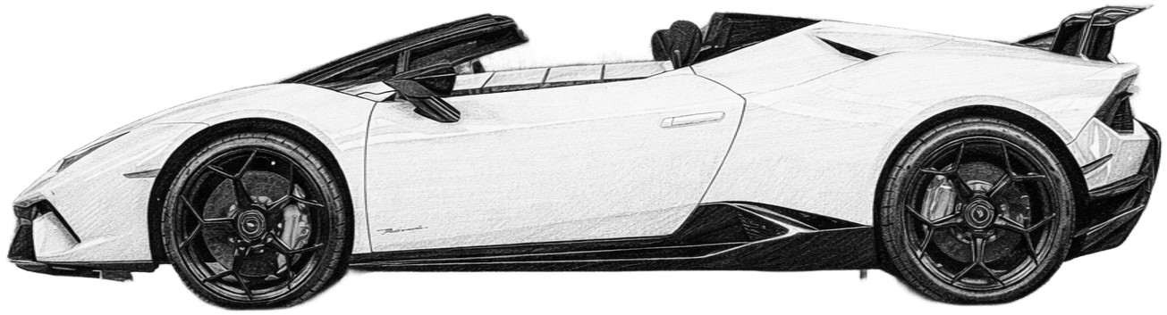 Drawing Lamborghini Huracan LP640-4 Performante Spyder