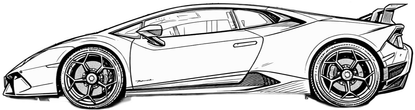 Drawing Lamborghini Huracan LP640-4 Performante