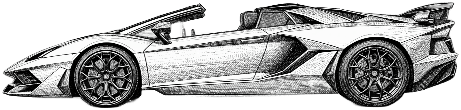 Drawing Lamborghini LP770-4 SVJ Roadster