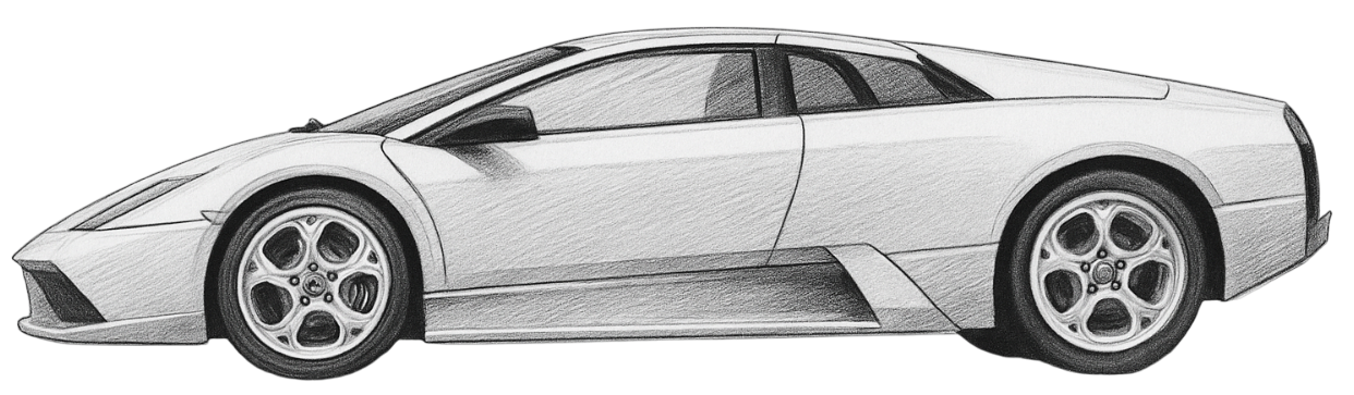 Lamborghini Murcielago 6.2 Drawing
