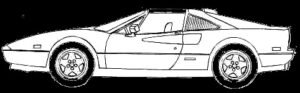 ferrari 328 gts drawn